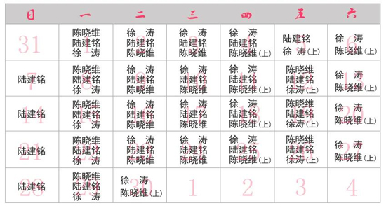 專家坐診表